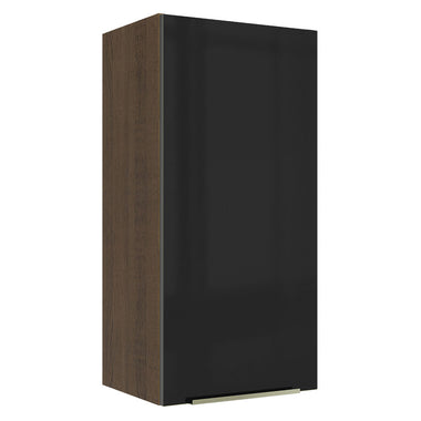 Alacena 40 cm 1 Puerta Marrón/Negro Lux Madesa