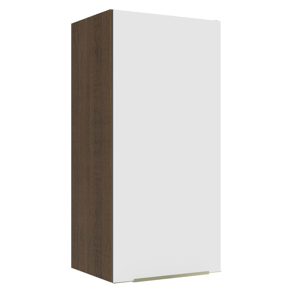 Alacena Cocina 40 x 83 cm 1 Puerta Marrón/Blanco Aterciopelado Lux Madesa