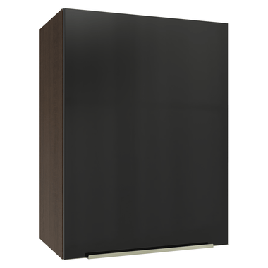 Alacena 50 cm 1 Puerta Marrón/Negro Lux Madesa
