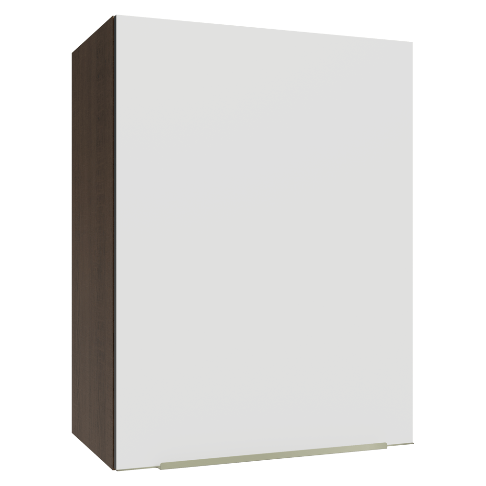 Alacena 50cm 1 Puerta Marrón/Blanco aterciopelado Lux Madesa