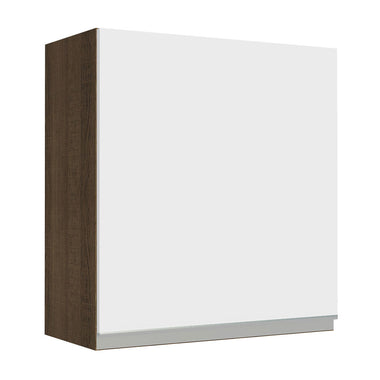 Alacena 60 cm 1 Puerta Abatible Marrón/Blanco Glamy Madesa