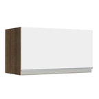 Alacena 60 cm 1 Puerta Rebatible Marrón/Blanco Glamy Madesa