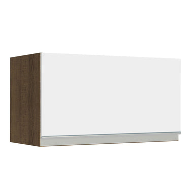 Alacena 60 cm 1 Puerta Rebatible Marrón/Blanco Glamy Madesa