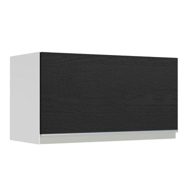 Alacena 60 cm 1 Puerta Rebatible Blanco/Negro Glamy Madesa