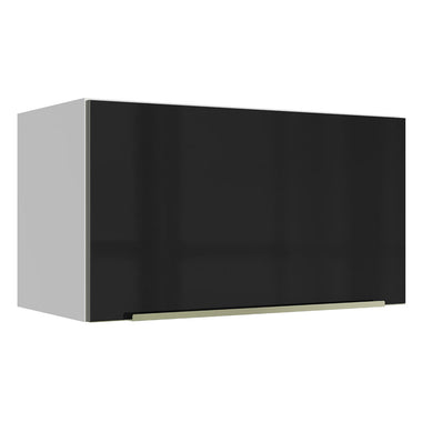 Alacena 60 cm 1 Puerta Rebatible Blanco/Negro Lux Madesa