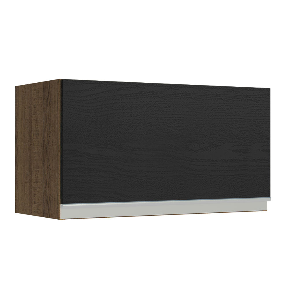 Alacena Gabinete Superior Cocina Madesa Glamy 60cm Marrón/Negro