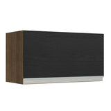 Alacena Gabinete Superior Cocina Madesa Glamy 60cm Marrón/Negro
