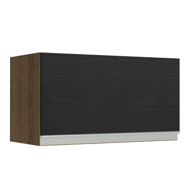 Alacena 60 cm 1 Puerta Rebatible Marrón/Negro Glamy Madesa