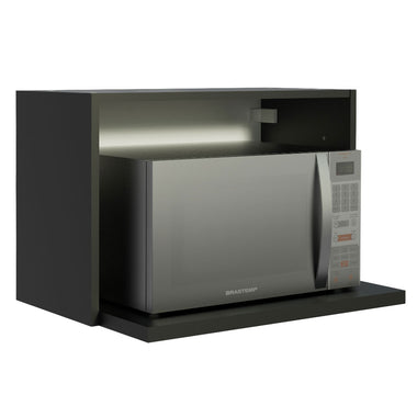 Alacena 60 cm con Nicho para Microondas y Horno Eléctrico Negro Línea Estándar Madesa