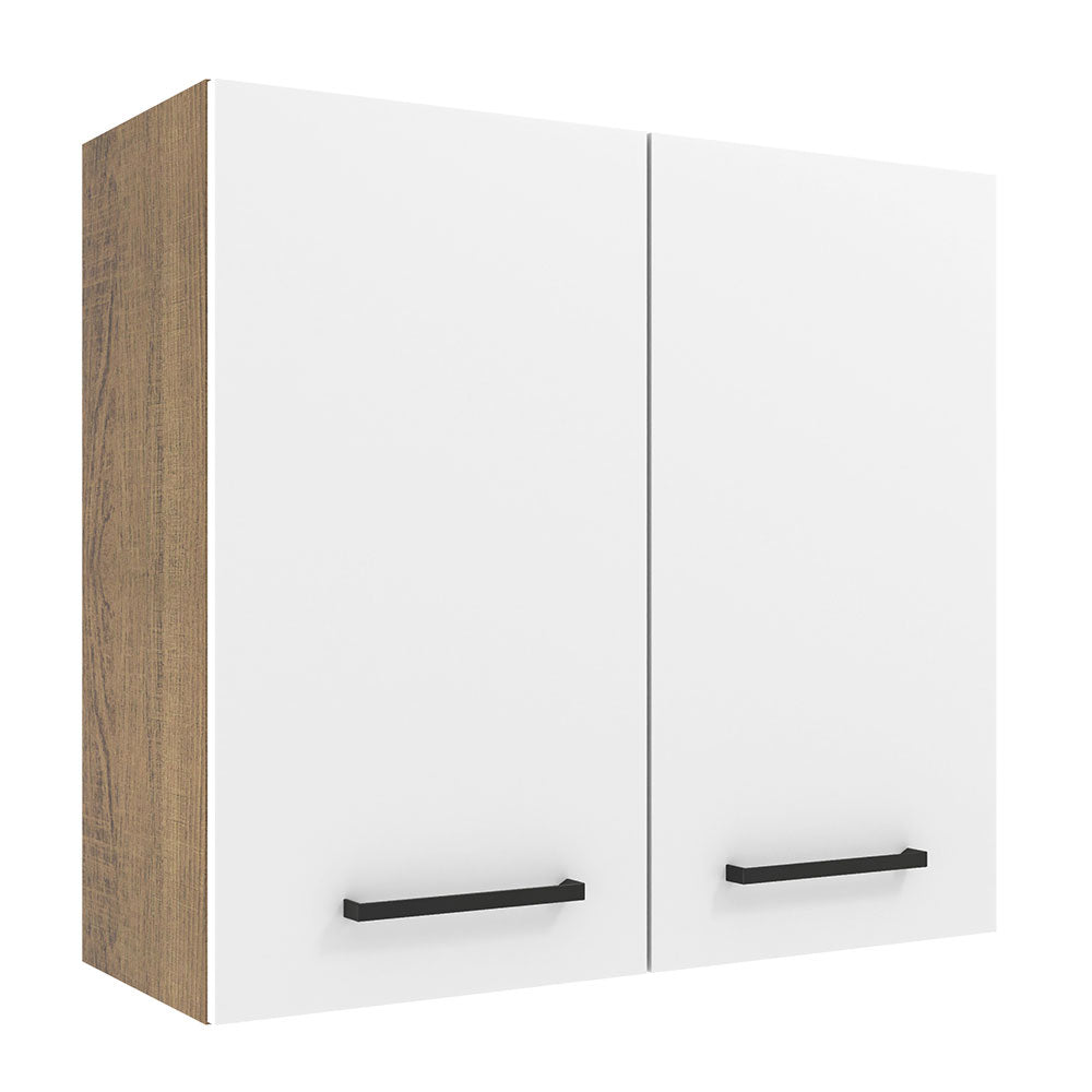Alacena 70 cm 2 Puertas Agata Marrón/Blanco
