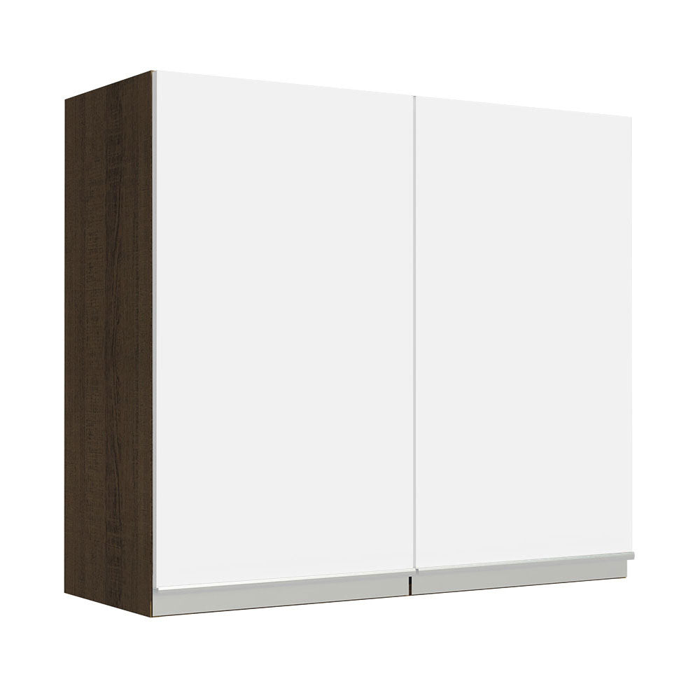 Alacena 70 cm 2 Puertas Marrón/Blanco Glamy Madesa