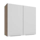 Alacena Cocina 70 cm 2 Puertas Marrón/Blanco Stella Madesa