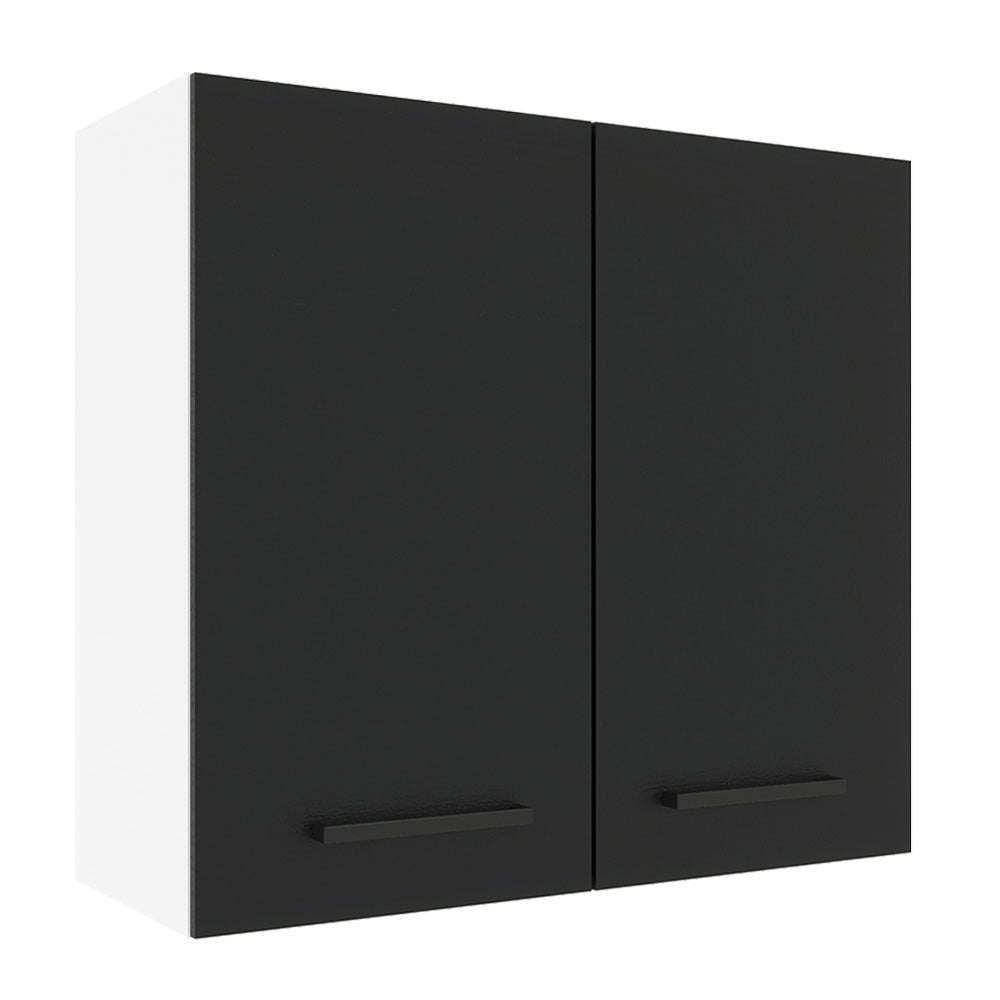 Alacena Cocina 70 cm 2 Puertas Blanco/Negro Agata Madesa