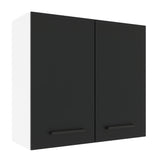 Alacena Cocina 70 cm 2 Puertas Blanco/Negro Agata Madesa
