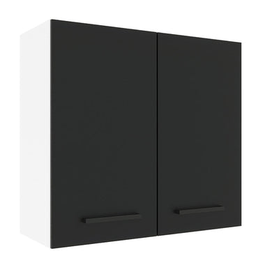 Alacena 70 cm 2 Puertas Blanco/Negro Agata Madesa