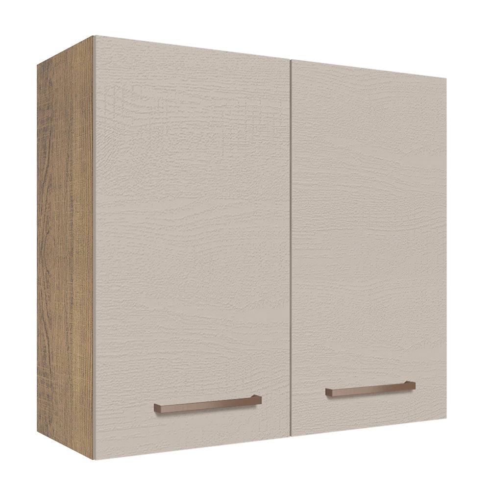 Alacena 70 cm 2 Puertas Agata Marrón/Crema