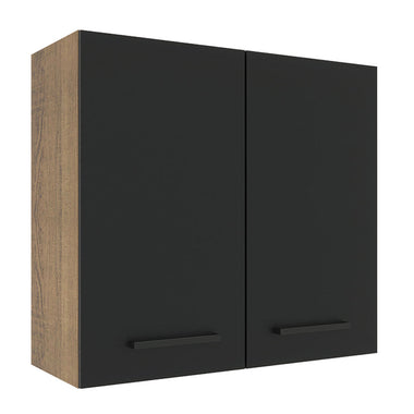 Alacena 70 cm 2 Puertas Marrón/Negro Agata Madesa