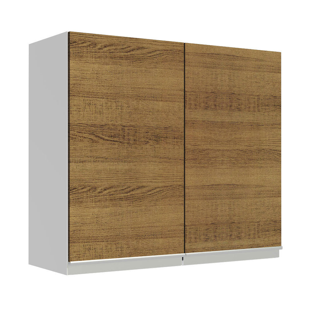 Alacena 70 cm 2 Puertas Glamy Blanco/Marrón