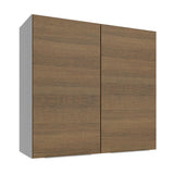 Alacena Cocina 70 cm 2 Puertas Blanco/Marrón Stella Madesa