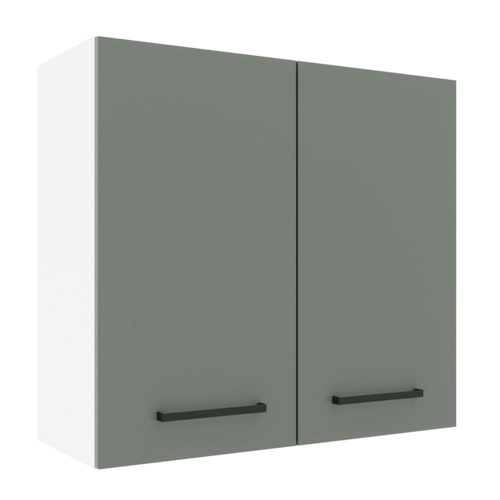 Alacena Cocina 70 cm 2 Puertas Blanco/Gris Agata Madesa