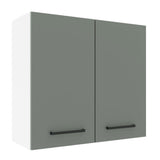 Alacena Cocina 70 cm 2 Puertas Blanco/Gris Agata Madesa