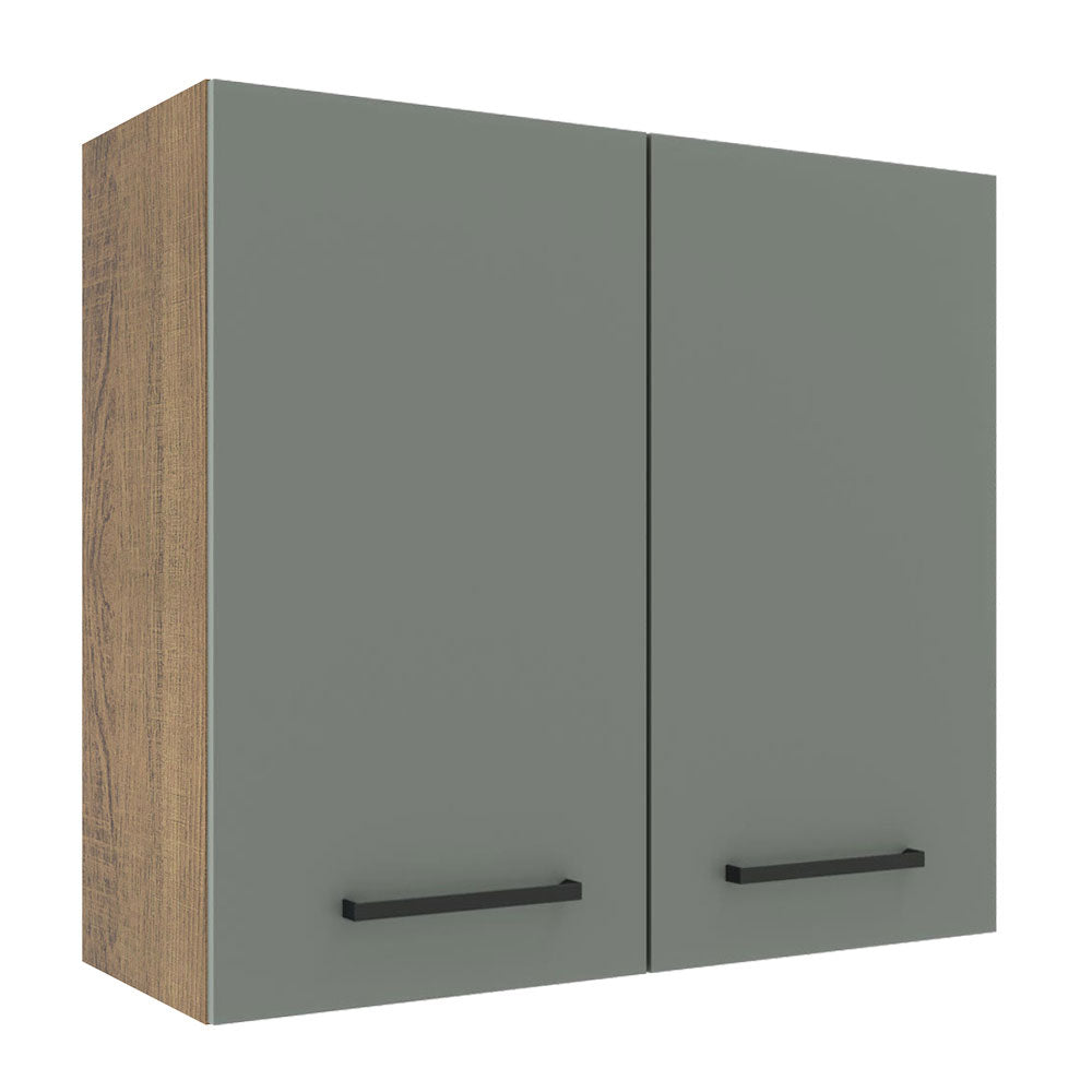 Alacena Cocina 70 cm 2 Puertas Marrón/Gris Agata Madesa