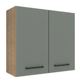 Alacena Cocina 70 cm 2 Puertas Marrón/Gris Agata Madesa