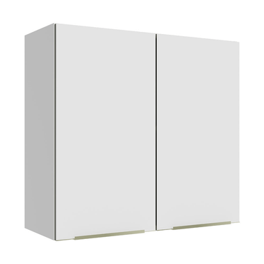 Alacena 70 cm 2 Puertas Aterciopelado Blanco/Blanco Lux Madesa