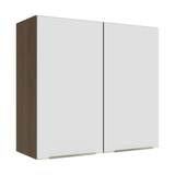 Alacena Cocina 70 cm 2 Puertas Marrón/Blanco Aterciopelado Lux Madesa