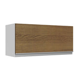 Alacena Cocina 100% MDF 70 cm 1 Puerta Abatible Blanco/Marrón Acordes Madesa