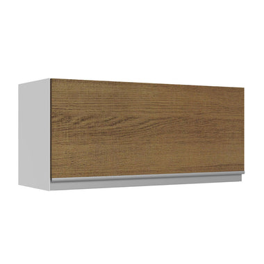 Alacena 70 cm 1 Puerta 100% MDF Abatible Blanco/Marrón Acordes Madesa