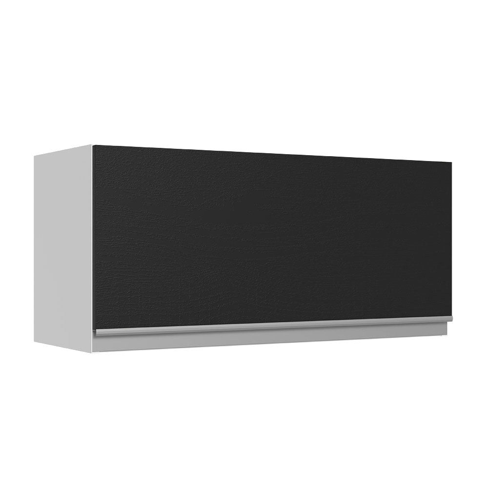 Alacena Cocina 100% MDF 70 cm 1 Puerta Abatible Blanco/Negro Acordes Madesa