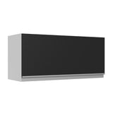 Alacena Cocina 100% MDF 70 cm 1 Puerta Abatible Blanco/Negro Acordes Madesa