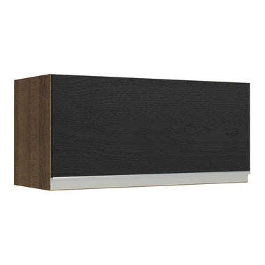 Alacena 70 cm 1 Puerta 01 Marrón/Negro Glamy Madesa