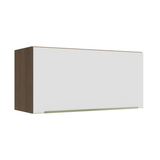 Alacena Cocina 70 cm 1 Puerta Marrón/Blanco Aterciopelado Lux Madesa