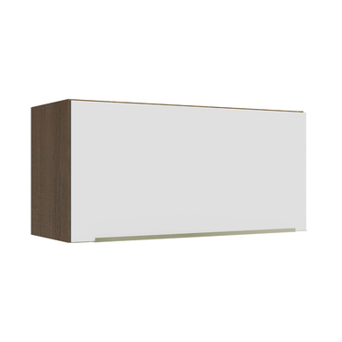 Alacena 70 cm 1 Puerta Aterciopelado Marrón/Blanco Lux Madesa