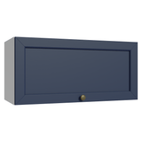 Alacena 70 cm 1 Puerta Puerta Rebatible Blanco/Azul Vik Madesa