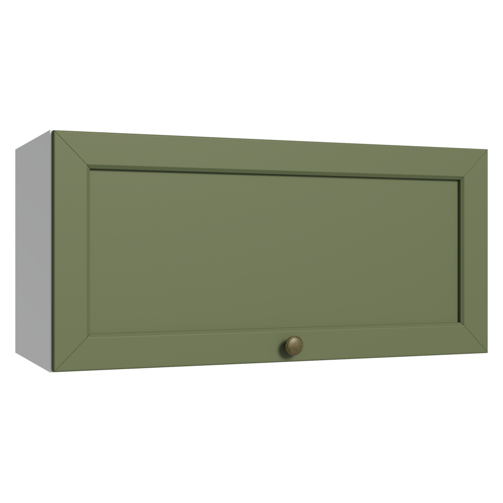 Alacena 70 cm 1 Puerta Puerta Rebatible Blanco/Verde Vik Madesa