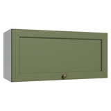Alacena 70 cm 1 Puerta Puerta Rebatible Blanco/Verde Vik Madesa
