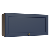 Alacena 70 cm 1 Puerta Puerta Rebatible Marrón/Azul Vik Madesa