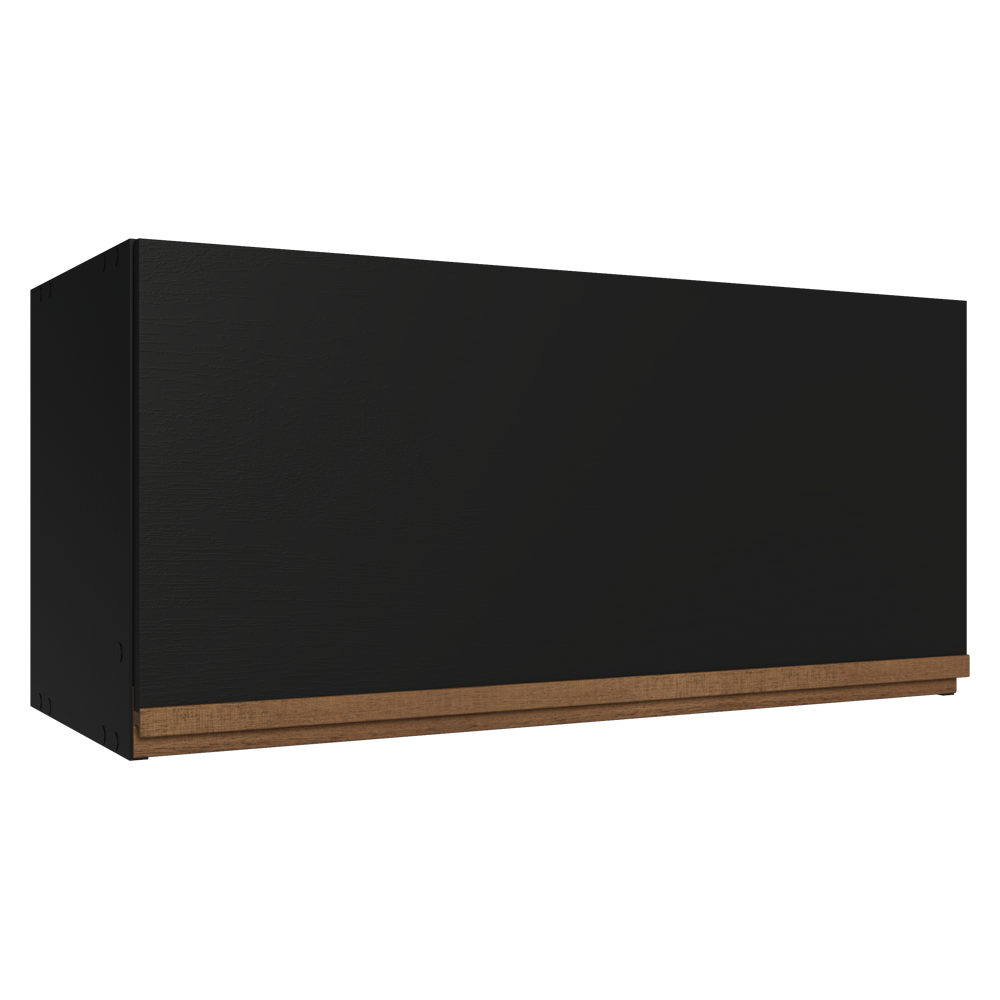 Alacena 70 cm con 1 Puerta Rebatible Negro Pieta Madesa
