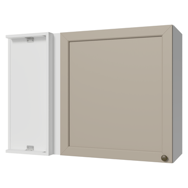 Alacena Esquinera 94 cm 1 Puerta Blanco/Crema Vik Madesa