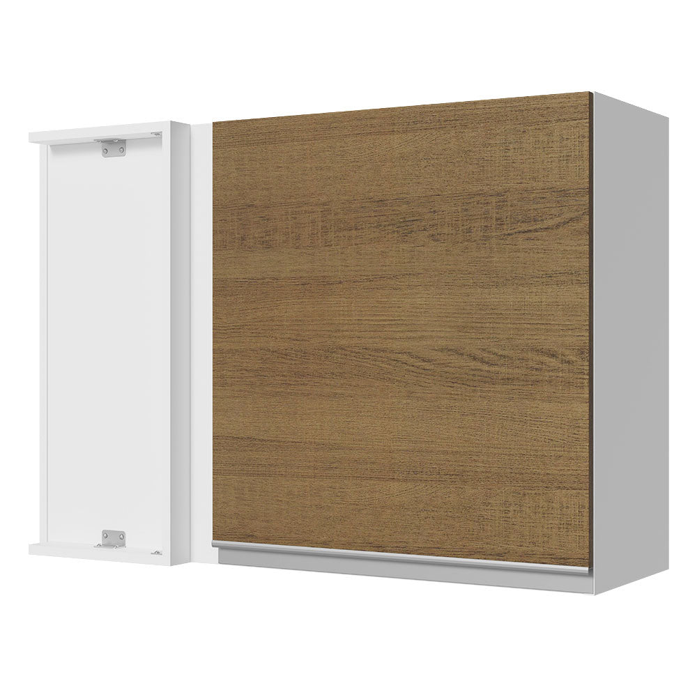 Alacena Cocina Esquinera 100% MDF 1 Puerta Blanco/Marrón Acordes Madesa