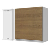 Alacena Cocina Esquinera 100% MDF 1 Puerta Blanco/Marrón Acordes Madesa