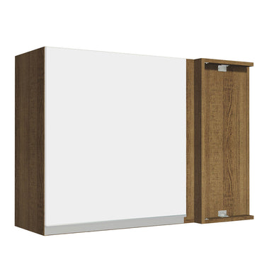 Alacena Esquinera 94 cm 1 Puerta Marrón/Blanco Glamy Madesa