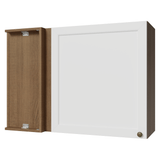 Alacena esquinero 1 Puerta Marrón/Blanco Vik Madesa