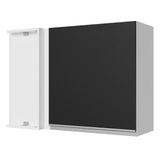 Alacena Cocina Esquinera 100% MDF 1 Puerta Blanco/Negro Acordes Madesa