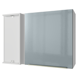 Alacena Esquinera 1 Puerta Blanco/Gris Lux Madesa