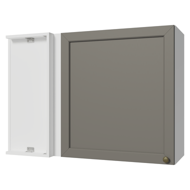 Alacena Esquinera 94 cm 1 Puerta Blanco/Gris Vik Madesa