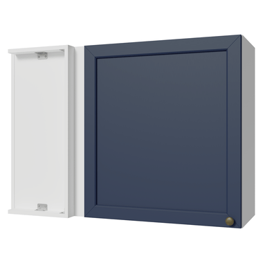Alacena Esquinera 94 cm 1 Puerta Blanco/Azul Vik Madesa